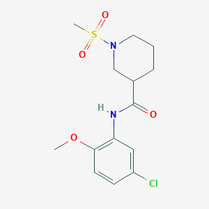 molecular formula C14H19ClN2O4S B5411341 N-(5-chloro-2-methoxyphenyl)-1-(methylsulfonyl)-3-piperidinecarboxamide 