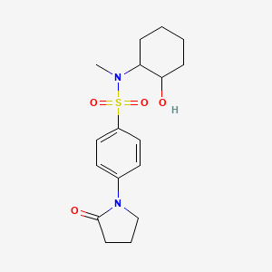 molecular formula C17H24N2O4S B5411472 N-(2-hydroxycyclohexyl)-N-methyl-4-(2-oxo-1-pyrrolidinyl)benzenesulfonamide 