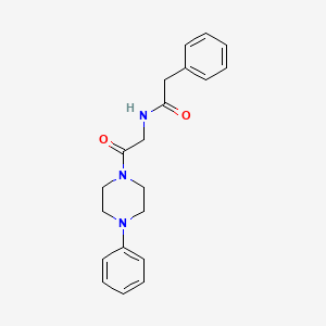 molecular formula C20H23N3O2 B5411479 N-[2-oxo-2-(4-phenyl-1-piperazinyl)ethyl]-2-phenylacetamide 