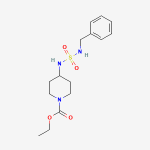 molecular formula C15H23N3O4S B5411496 ethyl 4-{[(benzylamino)sulfonyl]amino}piperidine-1-carboxylate 