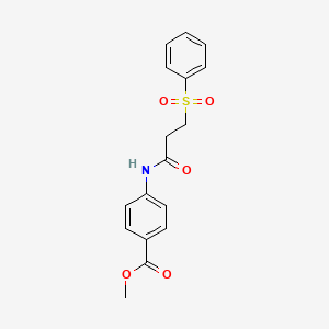 molecular formula C17H17NO5S B5411519 METHYL 4-[3-(BENZENESULFONYL)PROPANAMIDO]BENZOATE 