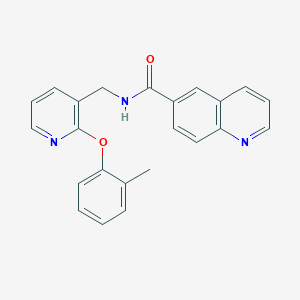 molecular formula C23H19N3O2 B5411537 N-{[2-(2-methylphenoxy)pyridin-3-yl]methyl}quinoline-6-carboxamide 