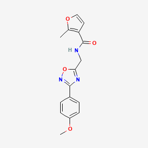 molecular formula C16H15N3O4 B5411592 N-[[3-(4-methoxyphenyl)-1,2,4-oxadiazol-5-yl]methyl]-2-methylfuran-3-carboxamide 
