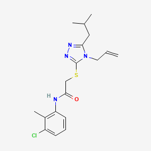 molecular formula C18H23ClN4OS B5411679 N-(3-chloro-2-methylphenyl)-2-[[5-(2-methylpropyl)-4-prop-2-enyl-1,2,4-triazol-3-yl]sulfanyl]acetamide 