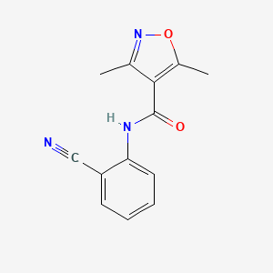 molecular formula C13H11N3O2 B5411759 N-(2-cyanophenyl)-3,5-dimethyl-1,2-oxazole-4-carboxamide 