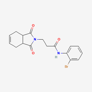 molecular formula C17H17BrN2O3 B5411764 N-(2-bromophenyl)-3-(1,3-dioxo-3a,4,7,7a-tetrahydroisoindol-2-yl)propanamide 