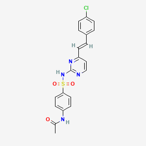 molecular formula C20H17ClN4O3S B5411861 N-{4-[({4-[2-(4-chlorophenyl)vinyl]-2-pyrimidinyl}amino)sulfonyl]phenyl}acetamide 