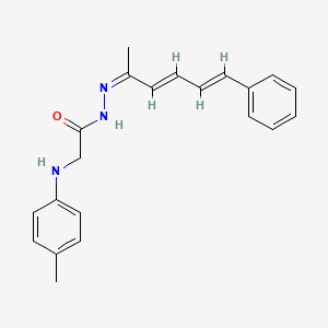 molecular formula C21H23N3O B5411896 2-[(4-methylphenyl)amino]-N'-(1-methyl-5-phenyl-2,4-pentadien-1-ylidene)acetohydrazide 