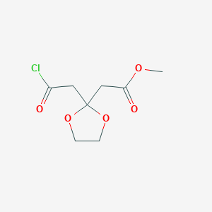 Methyl [2-(2-chloro-2-oxoethyl)-1,3-dioxolan-2-yl]acetate