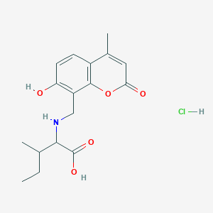 molecular formula C17H22ClNO5 B5411903 N-[(7-hydroxy-4-methyl-2-oxo-2H-chromen-8-yl)methyl]isoleucine hydrochloride 