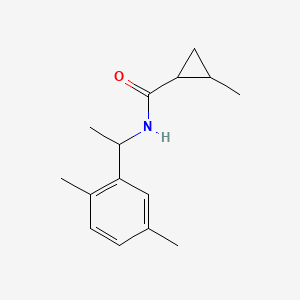 molecular formula C15H21NO B5411907 N-[1-(2,5-dimethylphenyl)ethyl]-2-methylcyclopropanecarboxamide 