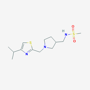 molecular formula C13H23N3O2S2 B5411923 N-({1-[(4-isopropyl-1,3-thiazol-2-yl)methyl]pyrrolidin-3-yl}methyl)methanesulfonamide 