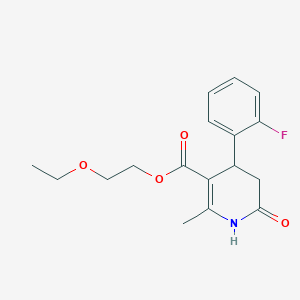 molecular formula C17H20FNO4 B5411949 2-Ethoxyethyl 4-(2-fluorophenyl)-2-methyl-6-oxo-1,4,5,6-tetrahydropyridine-3-carboxylate 