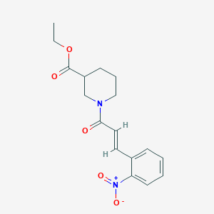 molecular formula C17H20N2O5 B5411983 ethyl 1-[3-(2-nitrophenyl)acryloyl]-3-piperidinecarboxylate 