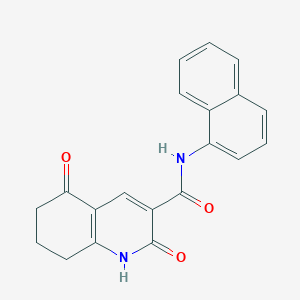 molecular formula C20H16N2O3 B5411984 N-1-naphthyl-2,5-dioxo-1,2,5,6,7,8-hexahydro-3-quinolinecarboxamide 
