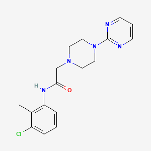 molecular formula C17H20ClN5O B5411990 N-(3-chloro-2-methylphenyl)-2-[4-(pyrimidin-2-yl)piperazin-1-yl]acetamide 