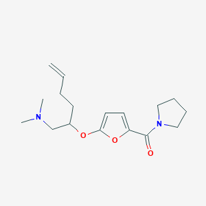 molecular formula C17H26N2O3 B5412047 N,N-dimethyl-1-((2R,5S)-5-{[5-(pyrrolidin-1-ylcarbonyl)-2-furyl]methyl}tetrahydrofuran-2-yl)methanamine 