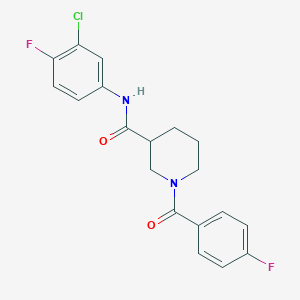 molecular formula C19H17ClF2N2O2 B5412126 N-(3-chloro-4-fluorophenyl)-1-(4-fluorobenzoyl)-3-piperidinecarboxamide 