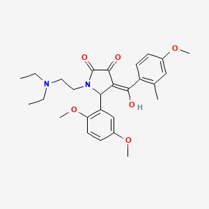 molecular formula C27H34N2O6 B5412187 1-[2-(diethylamino)ethyl]-5-(2,5-dimethoxyphenyl)-3-hydroxy-4-(4-methoxy-2-methylbenzoyl)-1,5-dihydro-2H-pyrrol-2-one 
