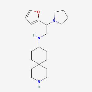 molecular formula C20H33N3O B5412233 N-[2-(2-furyl)-2-(1-pyrrolidinyl)ethyl]-3-azaspiro[5.5]undecan-9-amine dihydrochloride 