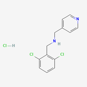 molecular formula C13H13Cl3N2 B5412260 N-[(2,6-dichlorophenyl)methyl]-1-pyridin-4-ylmethanamine;hydrochloride 