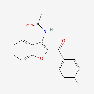 molecular formula C17H12FNO3 B5412306 N-[2-(4-Fluoro-benzoyl)-benzofuran-3-yl]-acetamide 