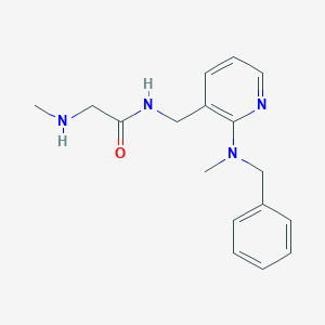 molecular formula C17H22N4O B5412314 N~1~-({2-[benzyl(methyl)amino]pyridin-3-yl}methyl)-N~2~-methylglycinamide 