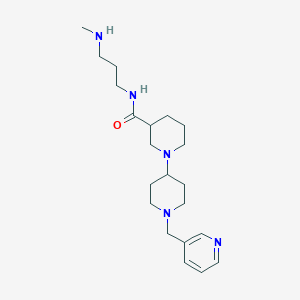 molecular formula C21H35N5O B5412337 N-[3-(methylamino)propyl]-1'-(pyridin-3-ylmethyl)-1,4'-bipiperidine-3-carboxamide 