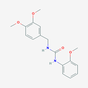 molecular formula C17H20N2O4 B5412377 N-(3,4-dimethoxybenzyl)-N'-(2-methoxyphenyl)urea 