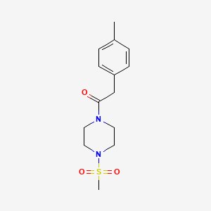 molecular formula C14H20N2O3S B5412435 2-(4-METHYLPHENYL)-1-[4-(METHYLSULFONYL)PIPERAZINO]-1-ETHANONE 