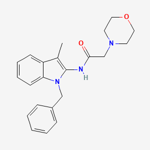 molecular formula C22H25N3O2 B5412483 N-(1-benzyl-3-methyl-1H-indol-2-yl)-2-(4-morpholinyl)acetamide 