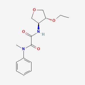 molecular formula C15H20N2O4 B5412516 N'-[(3S*,4R*)-4-ethoxytetrahydrofuran-3-yl]-N-methyl-N-phenylethanediamide 