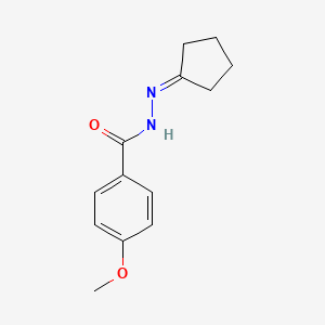 molecular formula C13H16N2O2 B5412534 N'-cyclopentylidene-4-methoxybenzohydrazide 