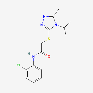 molecular formula C14H17ClN4OS B5412663 N-(2-CHLOROPHENYL)-2-[(4-ISOPROPYL-5-METHYL-4H-1,2,4-TRIAZOL-3-YL)SULFANYL]ACETAMIDE 
