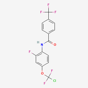 molecular formula C15H8ClF6NO2 B5412668 N-[4-(CHLORODIFLUOROMETHOXY)-2-FLUOROPHENYL]-4-(TRIFLUOROMETHYL)BENZAMIDE 