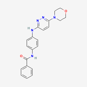 molecular formula C21H21N5O2 B5412689 N-[4-[(6-morpholin-4-ylpyridazin-3-yl)amino]phenyl]benzamide 