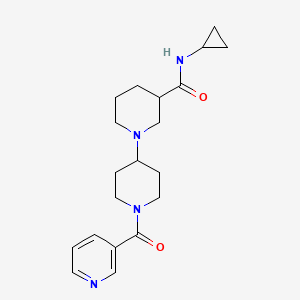 molecular formula C20H28N4O2 B5412717 N-cyclopropyl-1'-(pyridin-3-ylcarbonyl)-1,4'-bipiperidine-3-carboxamide 