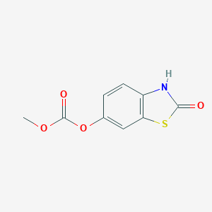 molecular formula C9H7NO4S B054139 Methyl (2-oxo-3H-1,3-benzothiazol-6-yl) carbonate CAS No. 115045-88-0