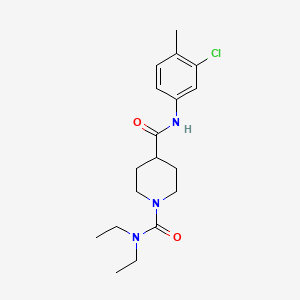 molecular formula C18H26ClN3O2 B5414217 N~4~-(3-chloro-4-methylphenyl)-N~1~,N~1~-diethylpiperidine-1,4-dicarboxamide 