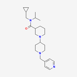 molecular formula C24H38N4O B5414222 N-(cyclopropylmethyl)-N-isopropyl-1'-(pyridin-4-ylmethyl)-1,4'-bipiperidine-3-carboxamide 
