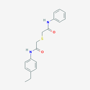 molecular formula C18H20N2O2S B5414259 N-(4-ethylphenyl)-2-{[(phenylcarbamoyl)methyl]sulfanyl}acetamide 