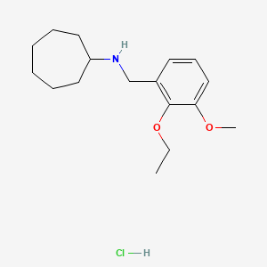 molecular formula C17H28ClNO2 B5414360 N-(2-ethoxy-3-methoxybenzyl)cycloheptanamine hydrochloride 