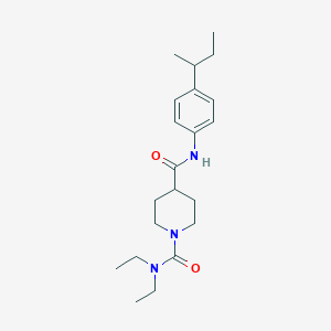 molecular formula C21H33N3O2 B5414419 N4-[4-(BUTAN-2-YL)PHENYL]-N1,N1-DIETHYLPIPERIDINE-1,4-DICARBOXAMIDE 