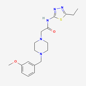 molecular formula C18H25N5O2S B5414443 N-(5-ETHYL-1,3,4-THIADIAZOL-2-YL)-2-{4-[(3-METHOXYPHENYL)METHYL]PIPERAZIN-1-YL}ACETAMIDE 