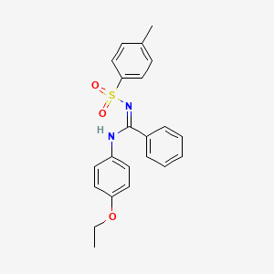 molecular formula C22H22N2O3S B5414454 N-(4-ethoxyphenyl)-N'-[(4-methylphenyl)sulfonyl]benzenecarboximidamide 