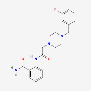 molecular formula C20H23FN4O2 B5414565 2-({2-[4-(3-FLUOROBENZYL)PIPERAZINO]ACETYL}AMINO)BENZAMIDE 