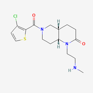 molecular formula C16H22ClN3O2S B5414628 rel-(4aS,8aR)-6-[(3-chloro-2-thienyl)carbonyl]-1-[2-(methylamino)ethyl]octahydro-1,6-naphthyridin-2(1H)-one hydrochloride 