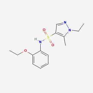 molecular formula C14H19N3O3S B5414637 N-(2-ethoxyphenyl)-1-ethyl-5-methyl-1H-pyrazole-4-sulfonamide 