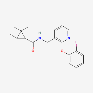 molecular formula C20H23FN2O2 B5414638 N-{[2-(2-fluorophenoxy)pyridin-3-yl]methyl}-2,2,3,3-tetramethylcyclopropanecarboxamide 