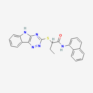 molecular formula C23H19N5OS B5414669 N~1~-(1-NAPHTHYL)-2-(5H-[1,2,4]TRIAZINO[5,6-B]INDOL-3-YLSULFANYL)BUTANAMIDE 